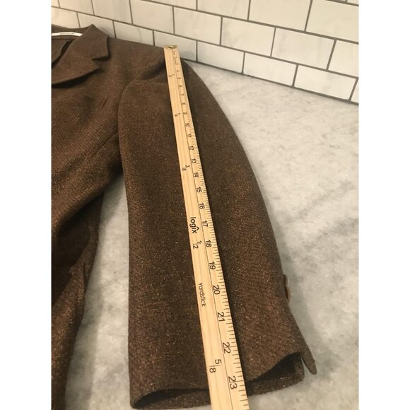 Bäumler Blazer Mens 44L Brown Tweed Wool Cashmere Silk Tallia Di Delfino Italy - Picture 14 of 14